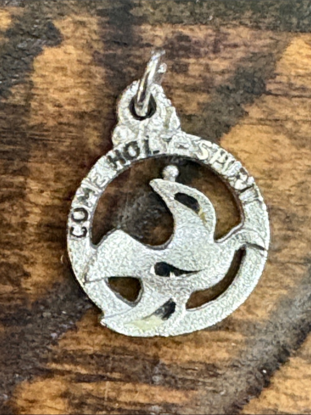 Sterling Silver Dove Come Holt Spirit Pendant Charm